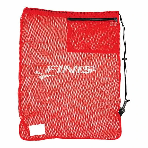 Finis Mesh Gear Bag Red 1 Finis Mesh Gear Bag Red