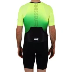 Finisseur Pro Gradient Short Sleeve Trisuit Black Green Yellow -Flow Stroke Sales fns t301ss2001 01 102