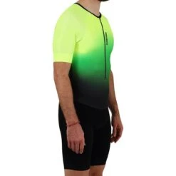 Finisseur Pro Gradient Short Sleeve Trisuit Black Green Yellow -Flow Stroke Sales fns t301ss2001 01 103