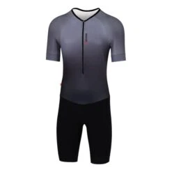 Finisseur Pro Gradient Short Sleeve Trisuit Charcoal Black