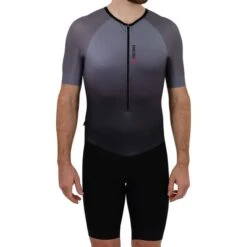 Finisseur Pro Gradient Short Sleeve Trisuit Charcoal Black 8 Finisseur Pro Gradient Short Sleeve Trisuit Charcoal Black -Flow Stroke Sales fns t301ss2001 03 100
