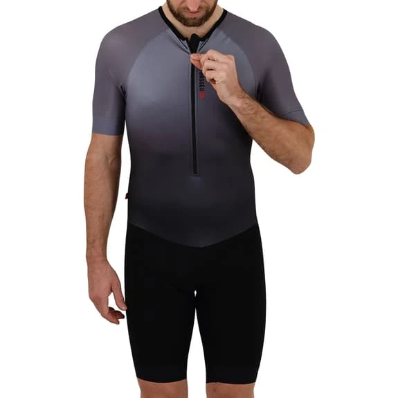Finisseur Pro Gradient Short Sleeve Trisuit Charcoal Black 6 Finisseur Pro Gradient Short Sleeve Trisuit Charcoal Black - Image 6