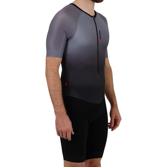 Finisseur Pro Gradient Short Sleeve Trisuit Charcoal Black 4 Finisseur Pro Gradient Short Sleeve Trisuit Charcoal Black - Image 4