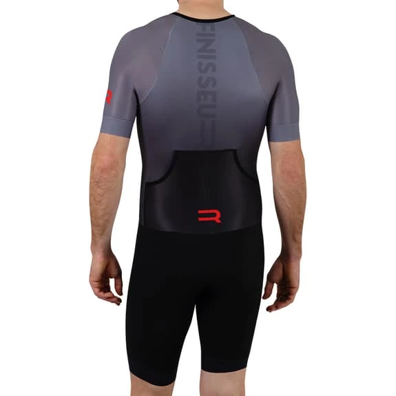 Finisseur Pro Gradient Short Sleeve Trisuit Charcoal Black 5 Finisseur Pro Gradient Short Sleeve Trisuit Charcoal Black - Image 5