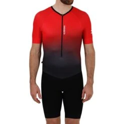 Finisseur Pro Gradient Short Sleeve Trisuit Black Red 8 Finisseur Pro Gradient Short Sleeve Trisuit Black Red -Flow Stroke Sales fns t301ss2001 04 100