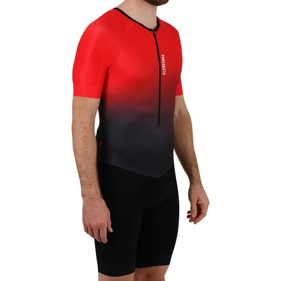 Finisseur Pro Gradient Short Sleeve Trisuit Black Red 4 Finisseur Pro Gradient Short Sleeve Trisuit Black Red - Image 4