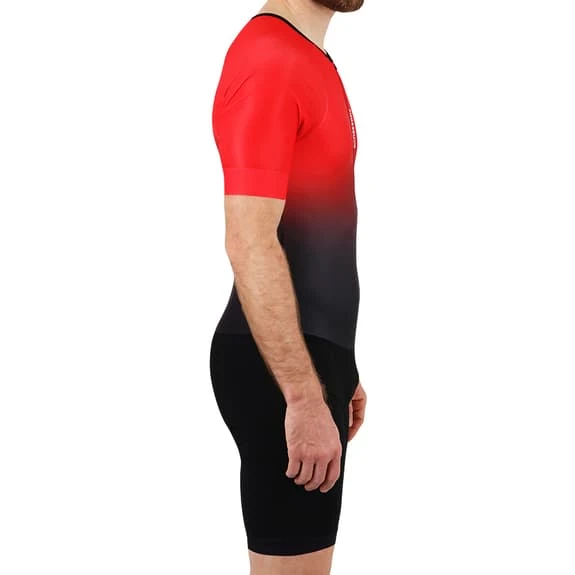 Finisseur Pro Gradient Short Sleeve Trisuit Black Red 5 Finisseur Pro Gradient Short Sleeve Trisuit Black Red - Image 5