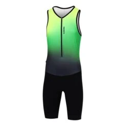 Finisseur Pro Gradient Sleeveless Trisuit Black Green Yellow