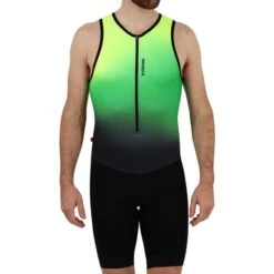 Finisseur Pro Gradient Sleeveless Trisuit Black Green Yellow -Flow Stroke Sales fns t301ss2002 01 100