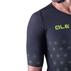 ALE Alé Maui Long Short Sleeve Trisuit Black Yellow 11 ALE Alé Maui Long Short Sleeve Trisuit Black Yellow -Flow Stroke Sales l21115401 6