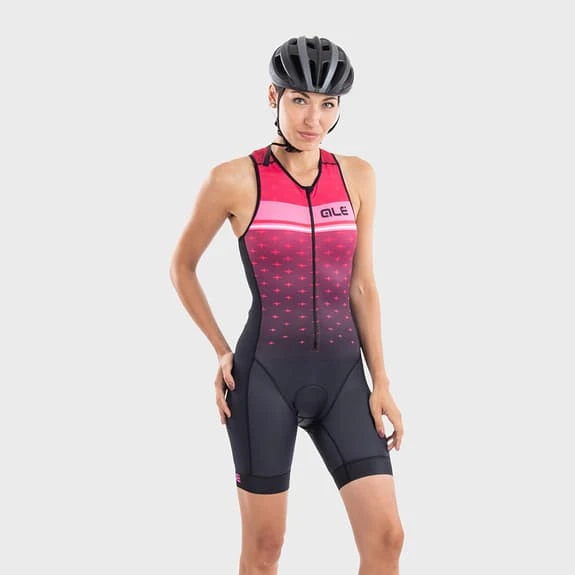 ALE Alé Stars Long Sleeveless Trisuit Pink Black Women 4 ALE Alé Stars Long Sleeveless Trisuit Pink Black Women - Image 4