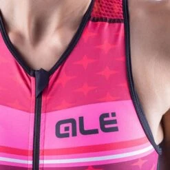 ALE Alé Stars Long Sleeveless Trisuit Pink Black Women 11 ALE Alé Stars Long Sleeveless Trisuit Pink Black Women -Flow Stroke Sales l21134405 6