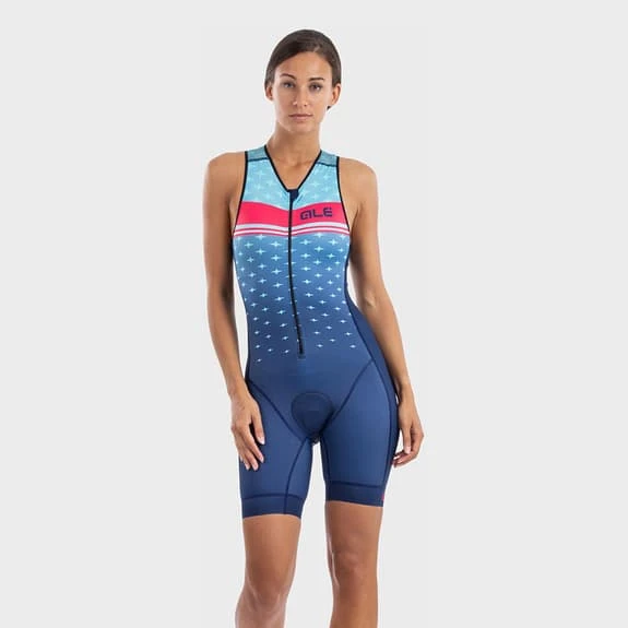 ALE Alé Stars Long Sleeveless Trisuit Blue Women 4 ALE Alé Stars Long Sleeveless Trisuit Blue Women - Image 4