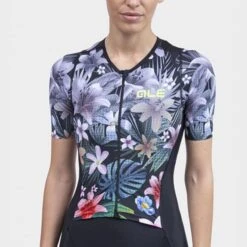 ALE Alé Sartana Short Sleeve Trisuit Black Green Grey Women -Flow Stroke Sales l22206462 5