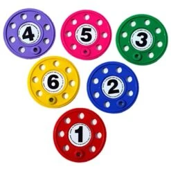 Leisis 6 Numbered Diving Discs Multi-Colour