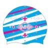 Mako Logo 2018 Swimming Cap White Blue Pink Print