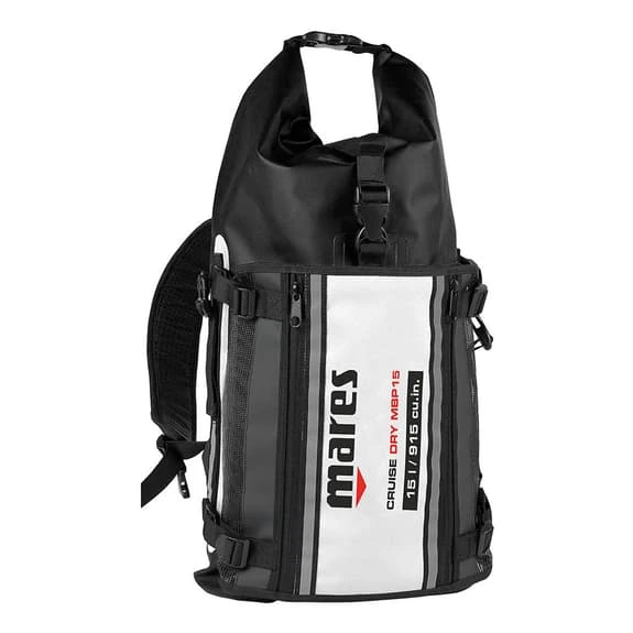 Mares Cruise Dry MBP 15L Backpack Black White 1 Mares Cruise Dry MBP 15L Backpack Black White