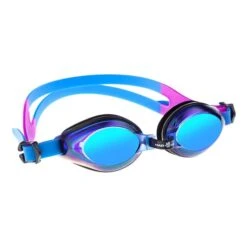 Mad Wave Aqua Rainbow Swimming Goggles Blue Lilac Pink Junior
