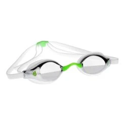 Mad Wave Record Breaker Swimming Goggles White Mirror Lenses