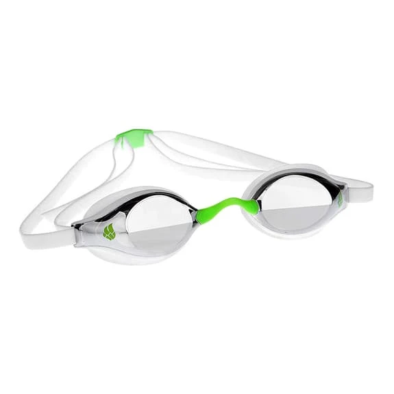 Mad Wave Record Breaker Swimming Goggles White Mirror Lenses 1 Mad Wave Record Breaker Swimming Goggles White Mirror Lenses