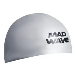 Mad Wave D-Cap Fina Approved Swim Cap Silver