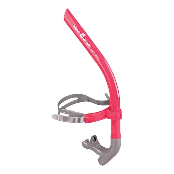 Mad Wave Pro Snorkel Pink Grey 1 Mad Wave Pro Snorkel Pink Grey