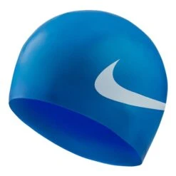 Nike Swim Big Swoosh Silicone Swimming Cap Blue