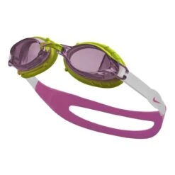 Nike Chrome Swimming Goggles Pink Yellow With Clear Lenses Lilac Kids