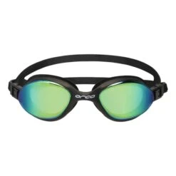 ORCA Killa 180 Swimming Goggles Black With Green Mirrored Lenses
