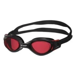 Orca Killa Vision Swimming Goggles Black With Clear Lenses Red