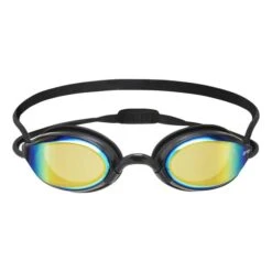 Orca Killa Hydro Swimming Goggles Yellow Black With Mirrored Lenses
