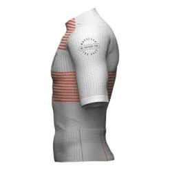 Compressport Triathlon Postural Short Sleeve T-Shirt White Orange 9 Compressport Triathlon Postural Short Sleeve T-Shirt White Orange -Flow Stroke Sales po am00124b 012 004