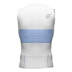 Compressport Triathlon Postural Sleeveless T-shirt White Blue -Flow Stroke Sales po am00125b 001 005