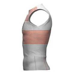 Compressport Triathlon Postural Sleeveless T-Shirt White Orange -Flow Stroke Sales po am00125b 012 004
