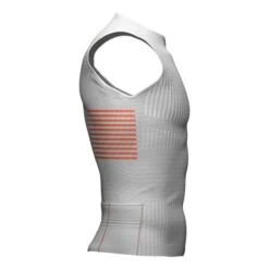 Compressport Triathlon Postural Sleeveless T-Shirt White Orange -Flow Stroke Sales po am00125b 012 005