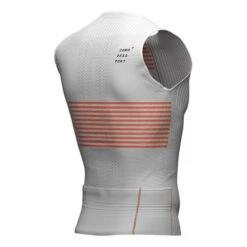 Compressport Triathlon Postural Sleeveless T-Shirt White Orange -Flow Stroke Sales po am00125b 012 006