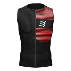 Compressport Triathlon Postural Sleeveless T-shirt Black Red