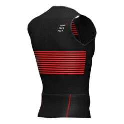 Compressport Triathlon Postural Sleeveless T-shirt Black Red -Flow Stroke Sales po am00125b 990 004