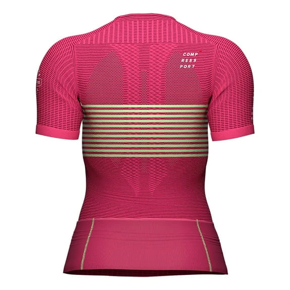 Compressport Triathlon Postural Short Sleeve T-Shirt Fuchsia Yellow Women 5 Compressport Triathlon Postural Short Sleeve T-Shirt Fuchsia Yellow Women - Image 5