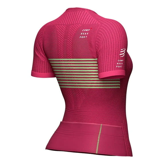 Compressport Triathlon Postural Short Sleeve T-Shirt Fuchsia Yellow Women 6 Compressport Triathlon Postural Short Sleeve T-Shirt Fuchsia Yellow Women - Image 6