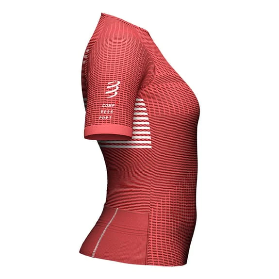 Compressport Triathlon Postural Short Sleeve T-Shirt Pink Women 3 Compressport Triathlon Postural Short Sleeve T-Shirt Pink Women - Image 3