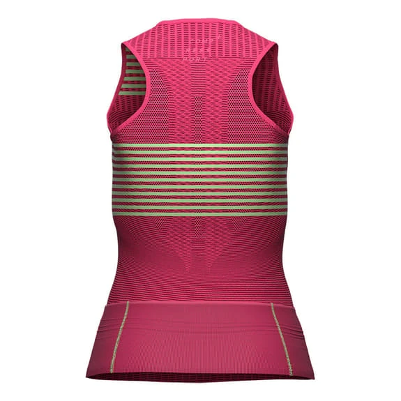 Compressport Triathlon Postural Sleeveless T-Shirt Fuchsia Yellow Women 5 Compressport Triathlon Postural Sleeveless T-Shirt Fuchsia Yellow Women - Image 5