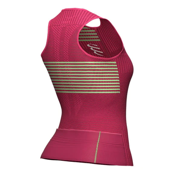 Compressport Triathlon Postural Sleeveless T-Shirt Fuchsia Yellow Women 6 Compressport Triathlon Postural Sleeveless T-Shirt Fuchsia Yellow Women - Image 6