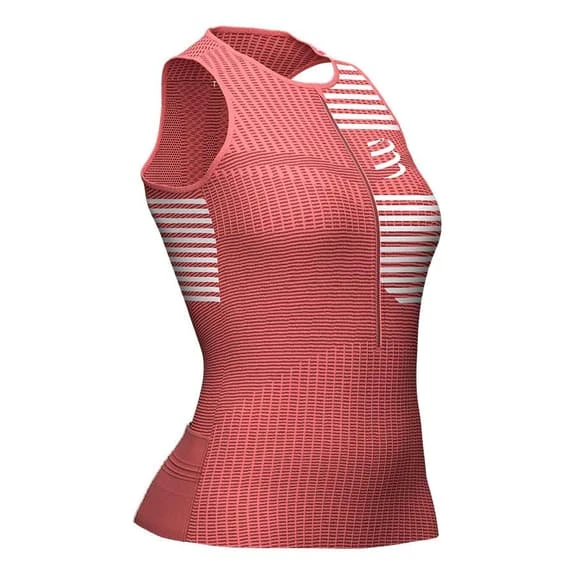 Compressport Triathlon Postural Sleeveless T-Shirt Pink Women 2 Compressport Triathlon Postural Sleeveless T-Shirt Pink Women - Image 2