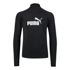Puma Swim Rash Guard Long Sleeve Swim Shirt Black