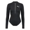 Puma Swim Surf Long Sleeve Swimming Costume Black Women