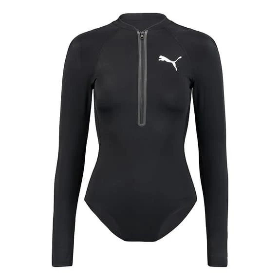 Puma Swim Surf Long Sleeve Swimming Costume Black Women 1 Puma Swim Surf Long Sleeve Swimming Costume Black Women