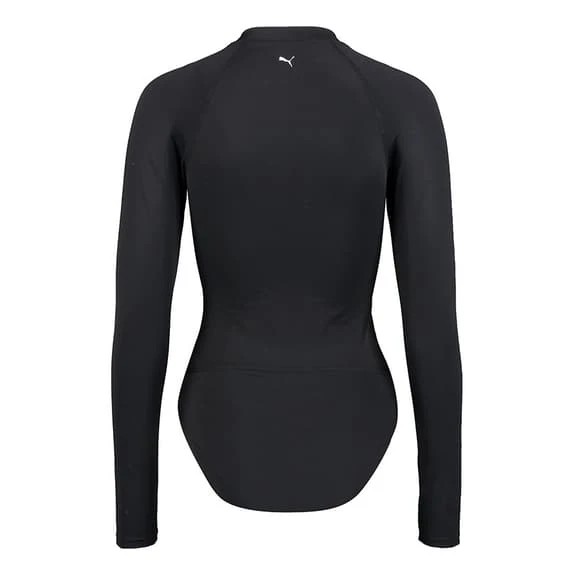 Puma Swim Surf Long Sleeve Swimming Costume Black Women 2 Puma Swim Surf Long Sleeve Swimming Costume Black Women - Image 2