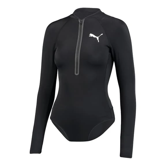 Puma Swim Surf Long Sleeve Swimming Costume Black Women 3 Puma Swim Surf Long Sleeve Swimming Costume Black Women - Image 3