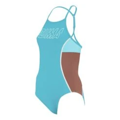 Puma Racerback Swimsuit Light Blue Women -Flow Stroke Sales pum 100001302 002 003